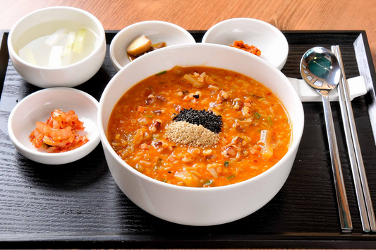 Kimchi Porridge (Kimchi Juk) and Army Stew (Budae Jjigae) Recipes: Harmony of Smooth Porridge(part1)